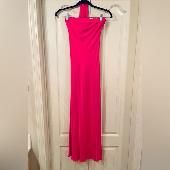 Anthropologie BHLDN Strapless Satin Midi Slip Dress w/ Scarf - Size XXS - Picture 4 of 10